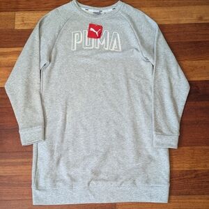 PUMA Women's Grey Crewneck Sweatshirt Dress Size Small